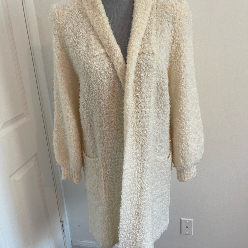 Vintage Adele  Joyce Cream Shaggy Cardigan - Picture 2 of 13